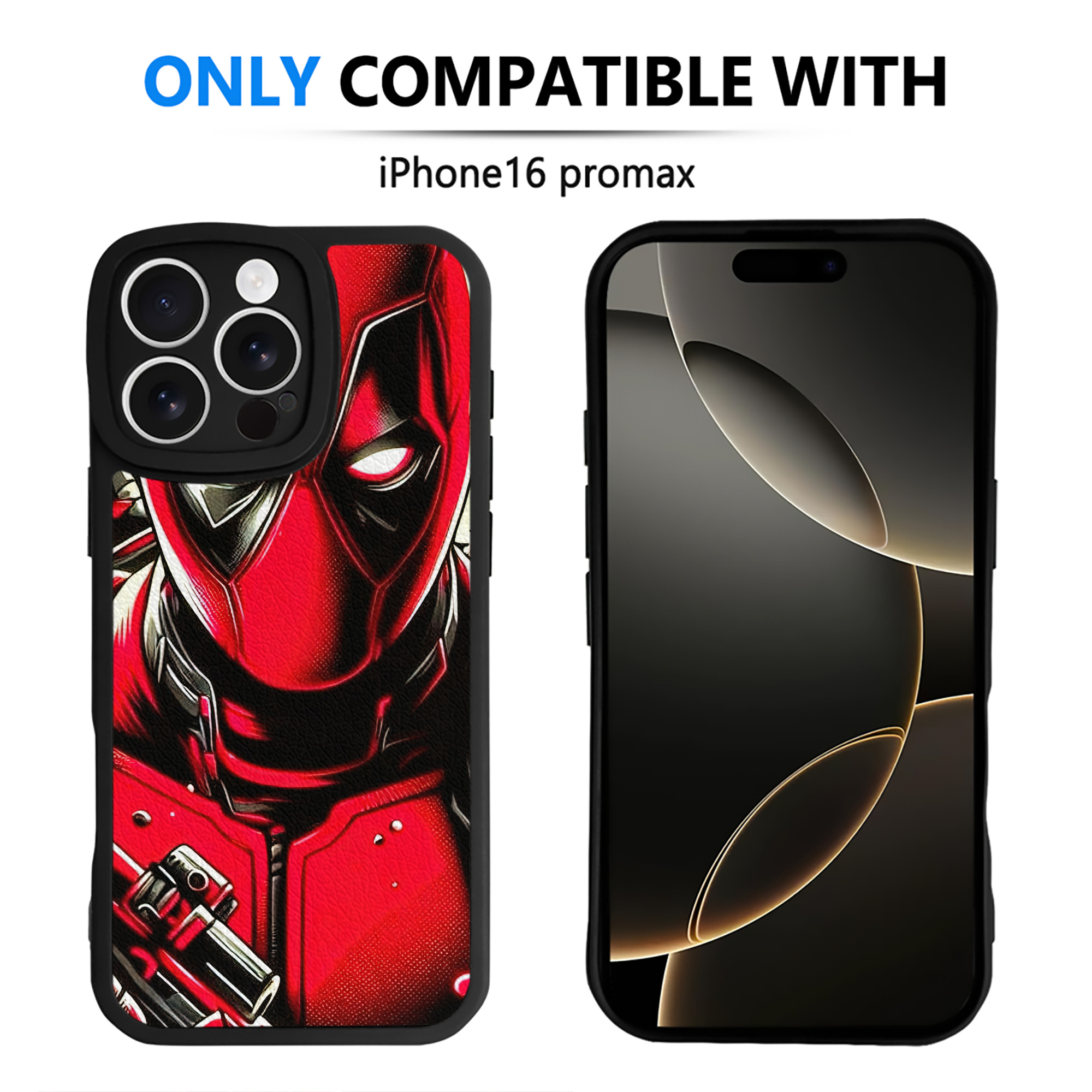 （画像用） Deadpool デッドプール 【iPhone 16シリーズ対応】シリコンスマホケース（レザー調） 材質：シリコン